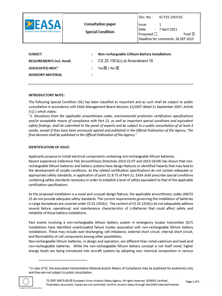 Sc f25 1353 01 issue 01 update pdf lithium ion battery lithium