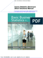 Basic Business Statistics Berenson 13th Edition Solutions Manual