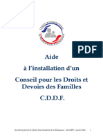 Guide Daide À Linstallation Dun Conseil Pour Les Droits Et Devoirs Des Familles Janvier 2015