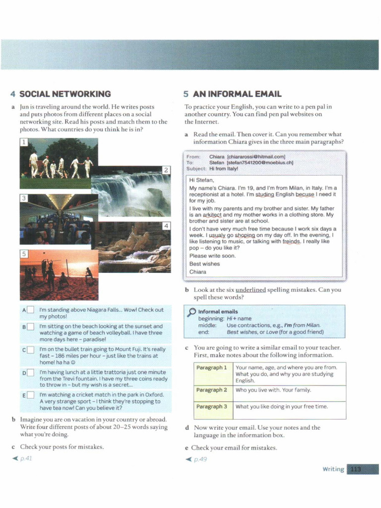 AEF1 Writing p113 | PDF