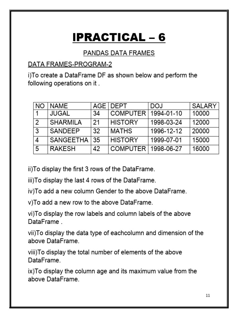 Pandas DataFrame Operations Guide | PDF | Computing