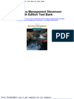 Operations Management Stevenson 11th Edition Test Bank