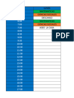 Mi Horario Mis Habitos