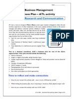 Activity Sheet - Business Plan