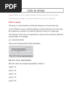 Lists As Arrays