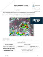 Aviso de Ciclón Tropical en El Océano Atlántico