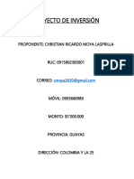 Proyecto de Inversión Moya