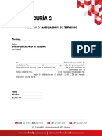 FORMATO - AMPLIACION - TERMINOS Curaduría