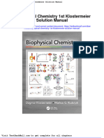 Biophysical Chemistry 1st Klostermeier Solution Manual