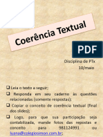 Coerência Textual Texto Com Questões e Conceito