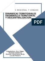 Dinamicas Territoriales Desarrollo Territorial y Descentralizacion - Anchiraico Borja Luz