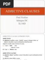 Adjective Clauses - Part 1, PowerPoint ILI MD, Grammar E4, Chapter 12