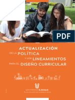 Actualizacion Política y Los Lineamientos para El Diseño Curricular