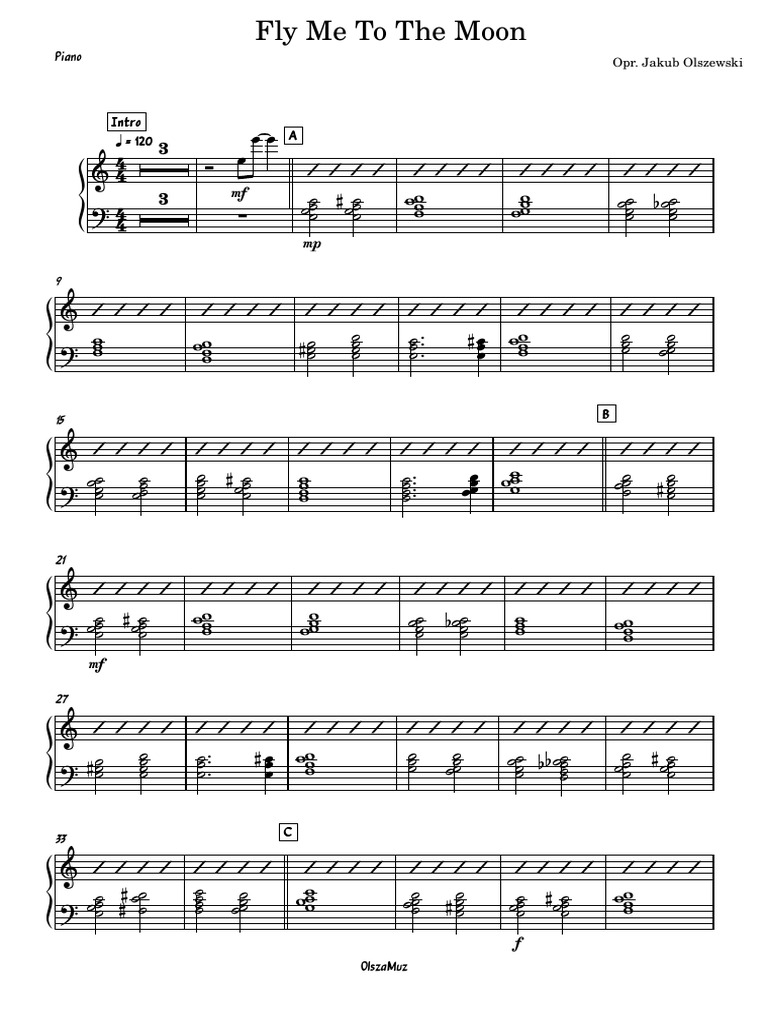 Fly Me To The Moon-Piano | PDF