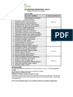 Lista de Entrevista - Electricidad - Miercoles 19 de Julio 2023