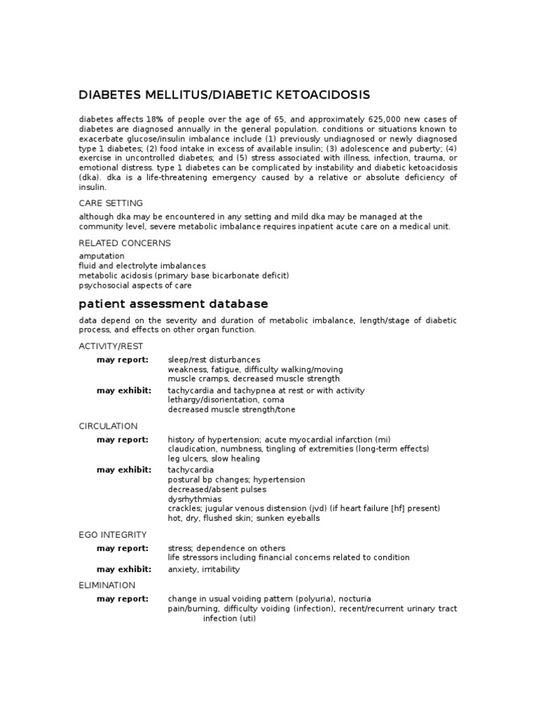 Diabetes Mellitus - Diabetic Ketoacidosis | PDF | Hypoglycemia ...