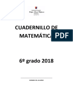 Cuadernillo 6to Matematicas