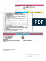 Lista de Cotejo para Evaluar Solucionario Matemático