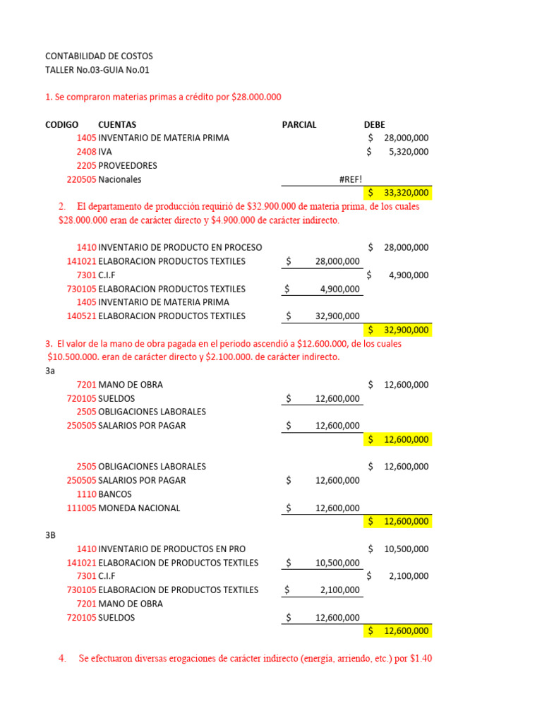 Contabilidad de Costos en Producción | PDF | Salario | Comercio