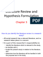 Chapter 3 Literature Review and Hypothesis Formulation