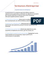 La Performance D'entreprise