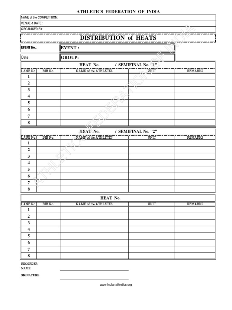 Athletics Score Sheet Template | PDF | Track And Field | Motorsport ...