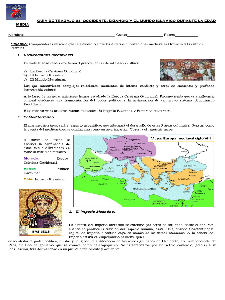 Guia de Lectura Bizancio e Islam | PDF | imperio Bizantino | Edades medias