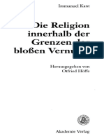 Die Religion Innerhalb Der Grenzen Der Bloßen Vernunft: Immanuel Kant