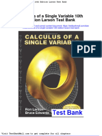 Calculus of A Single Variable 10th Edition Larson Test Bank