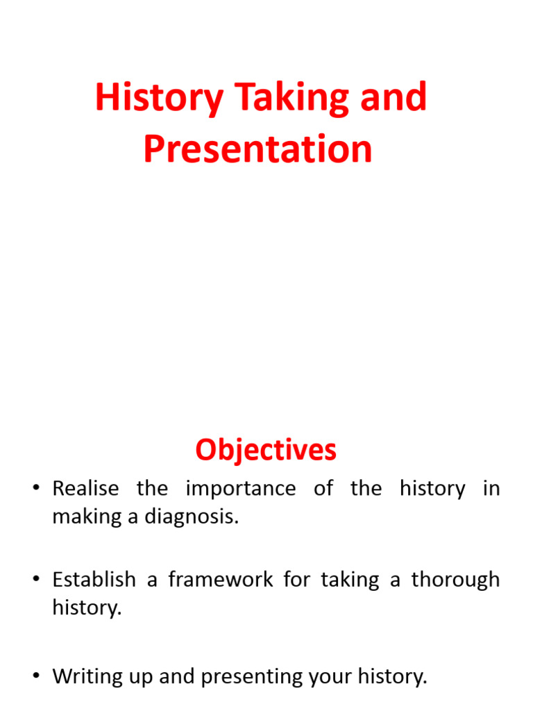 S1 History Taking Presentation Pdf Medical Diagnosis Medicine