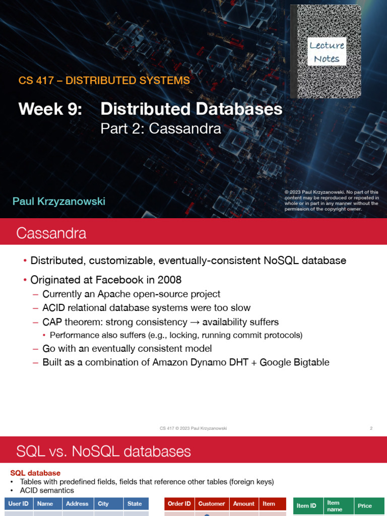 09b cassandra slides pdf no sql replication computing 