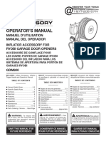 Operator'S Manual: Manuel D'Utilisation Manual Del Operador Inflator Accessory For Ryobi Garage Door Openers