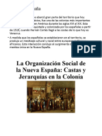 Organización Social de La Nueva España