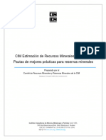 Best Practices Estimation Mineral Resources Reserves CIM Espanish