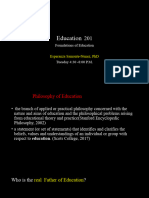 Education 201 October 18 2023 Foundations of Educ