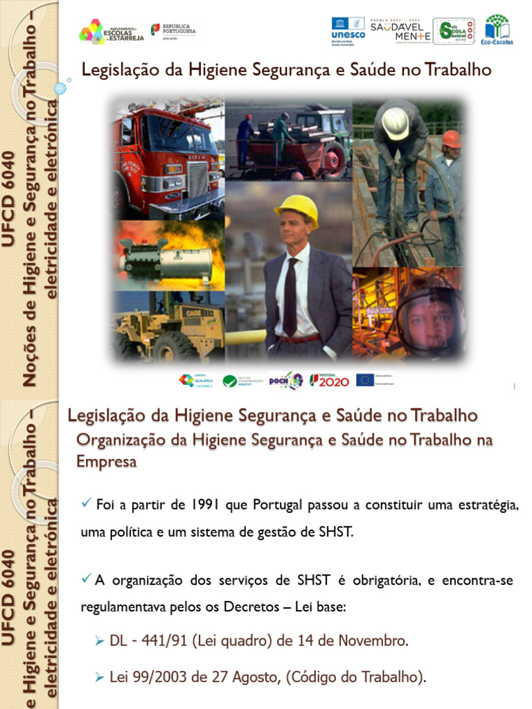 2 Legislaçãode Higiene Segurança E Saúde No Trabalho Pdf Risco