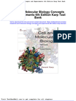 Cell and Molecular Biology Concepts and Experiments 6th Edition Karp Test Bank