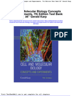 Cell and Molecular Biology Concepts and Experiments 7th Edition Test Bank Gerald Karp