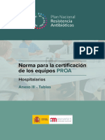 Tablas Anexas - Norma de Certificación de Equipos PROA Hospitalarios