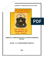Libertad y Democracia en El Contexto Regional Actual. Texto e Imágenes. V. .H. . Edgar Reaño Puerta, 4°.camp. . de Tarapoto.