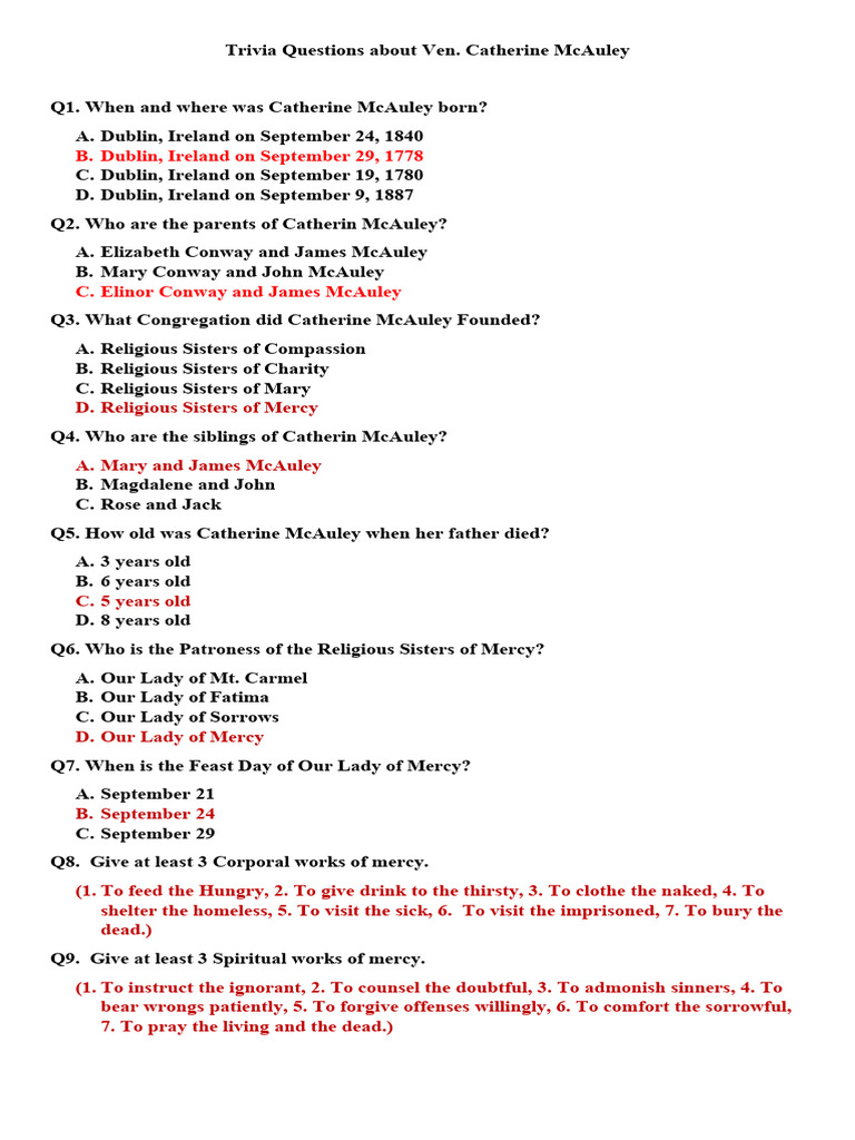 Trivia Quiz | PDF