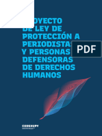 Proyecto de Ley Seguridad de Periodistas y Personas Defensoras de DDHH