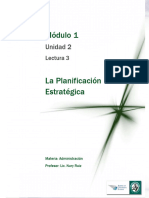 Lectura 3 - La Planificación Estratégica - Modificado