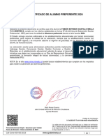 Certificado de Alumno Preferente 2024: WWW - Mime.mineduc - CL