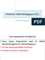 Holisme Méthodologique (S1) PDF