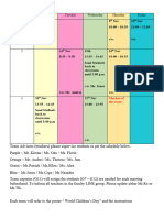 Schedule For Students To Work On The Sports Team Bulletin Board