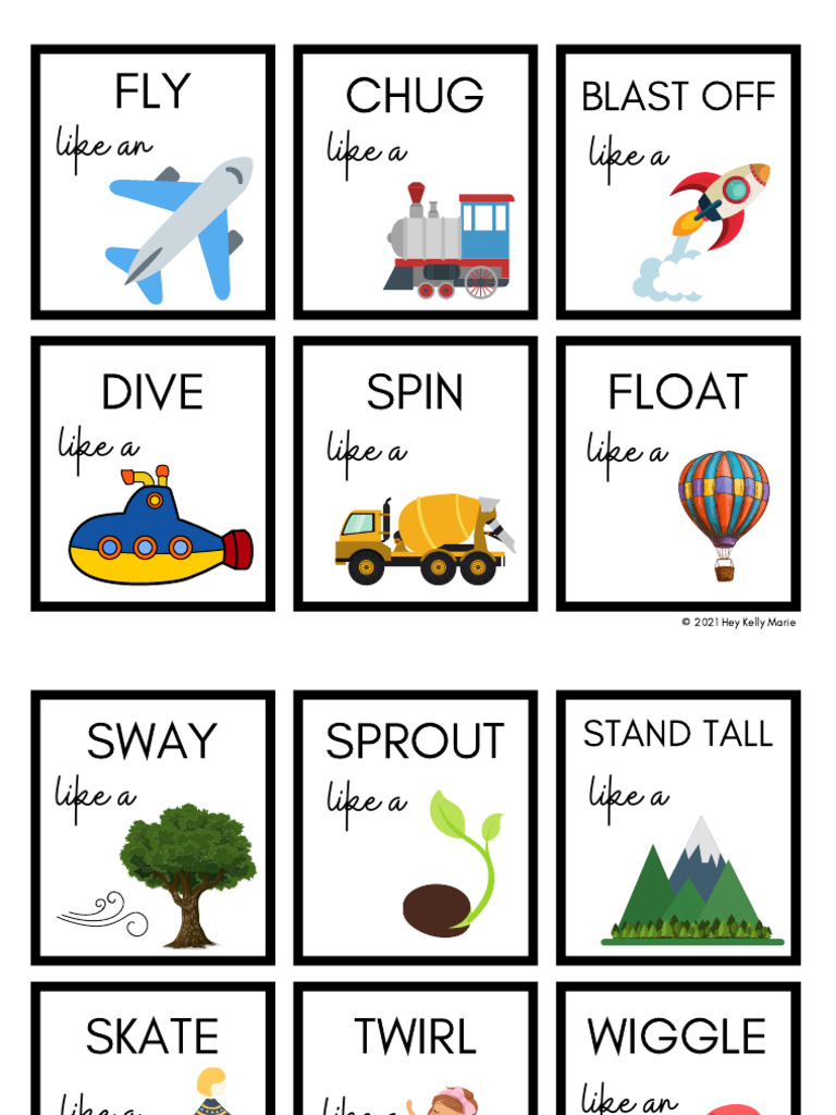 Movement Activity Cards PDF