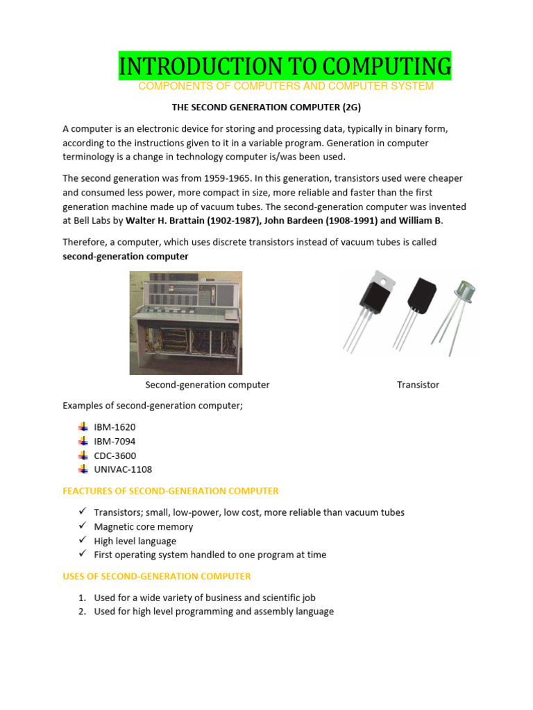 Introduction To Computing Jhs1 | PDF | Hard Disk Drive | Computer Data ...