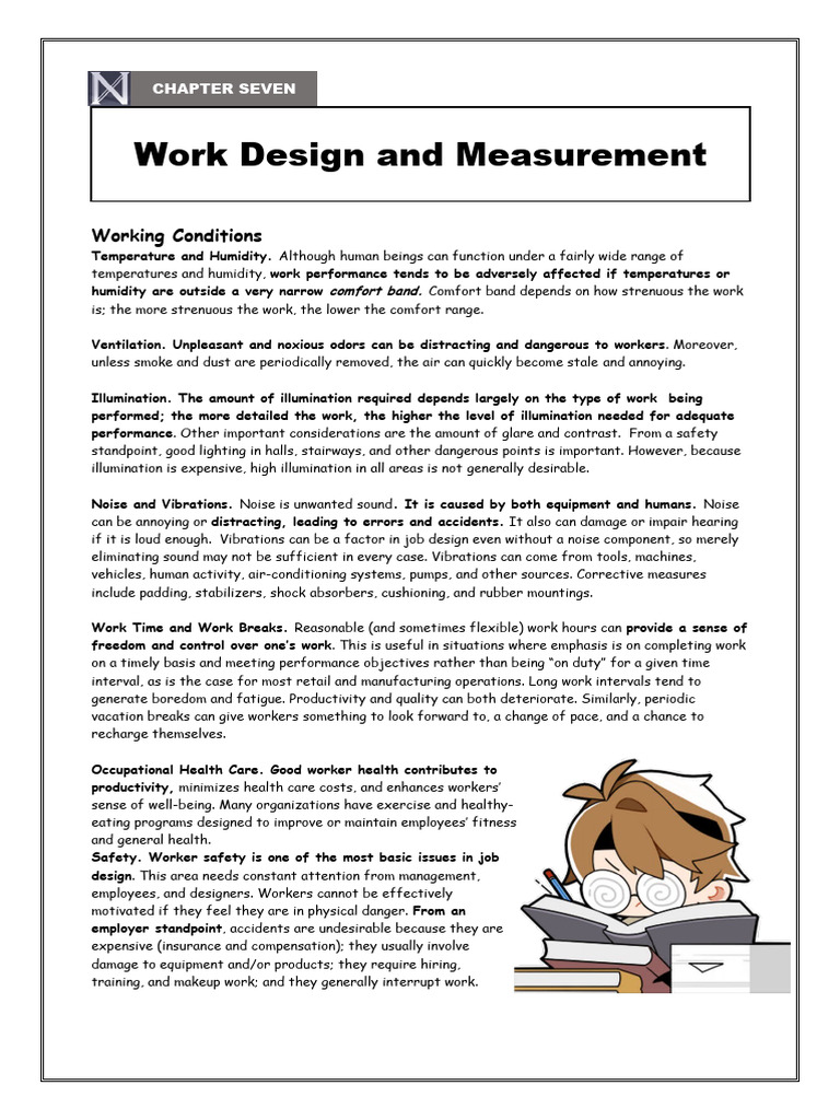 Chapter Seven Work Design and Measurement | PDF | Occupational Safety ...