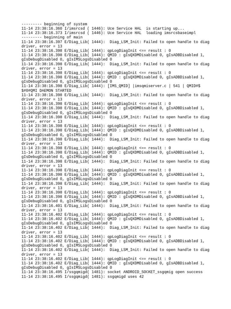 Uce Service HAL Initialization Logs | PDF | Computer Architecture ...